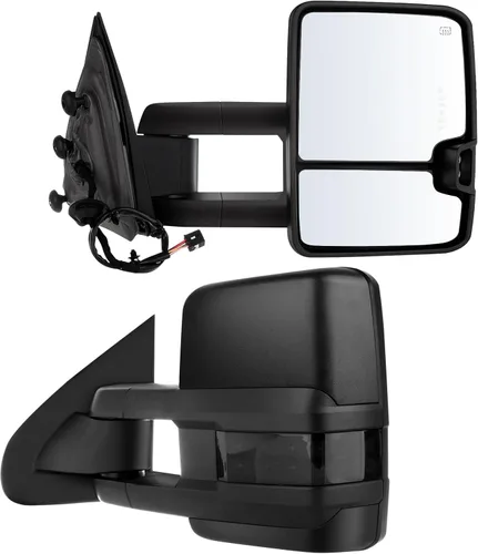 Miniatura 37 de ECCPP Juego de espejos de remolque, reemplazo en pareja, compatible con Chevy Silverado 1500 2500 HD 3500 Suburban 1500 2500 Tahoe para GMC Sierra