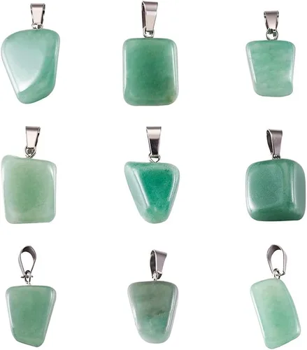 Miniatura 19 de Beadthoven - 24 dijes de piedras preciosas irregulares naturales, piedras curativas mixtas, chakras, reiki, pepita, piedras preciosas para hacer