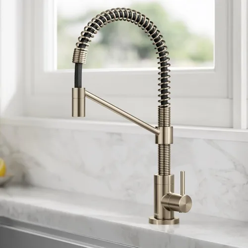 Miniatura 2 de KRAUS Bolden Grifo de filtro de agua potable de una sola manija para ósmosis inversa o sistema de filtración de agua en bronce champán antiguo sin