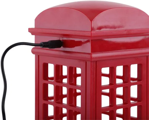 Miniatura 5 de ASHATA Cabina de teléfono retro LED lámpara de noche táctil regulable mesa escritorio luz para dormitorio estudiantes dormitorio dormitorio