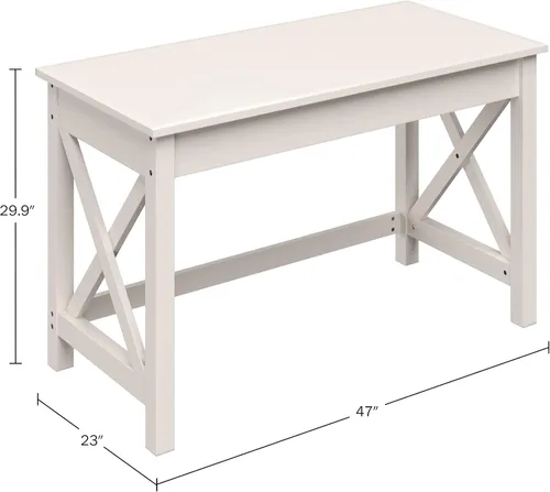 Miniatura 3 de Lavish Home - Escritorio de trabajo con patas en forma de X, para oficina, dormitorio, computadora o mesa de manualidades, escritorios de oficina