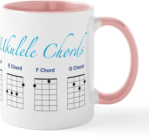 Miniatura 18 de CafePress Peace Love - Taza de café de cerámica para ukelele (11 oz (11.0 fl oz)