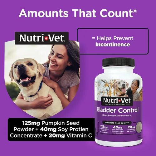 Miniatura 3 de Nutri-Vet Suplemento para el control de la vejiga, suplemento de arándano, productos para perros, apoyo inmunológico, ayuda a la incontinencia