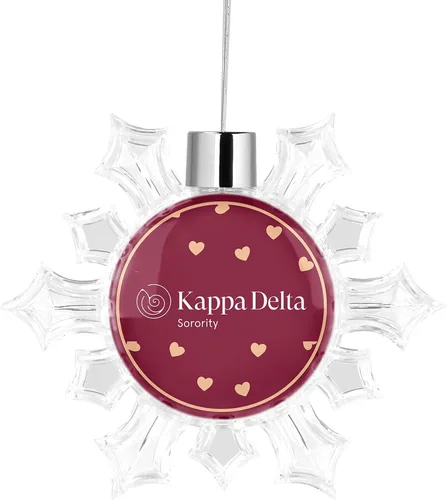 Miniatura 12 de Kappa Delta Sorority - Adorno para árbol de Navidad, diseño de copo de nieve, decoración para fiesta de árbol, hogar, vacaciones (Kappa Delta #10)