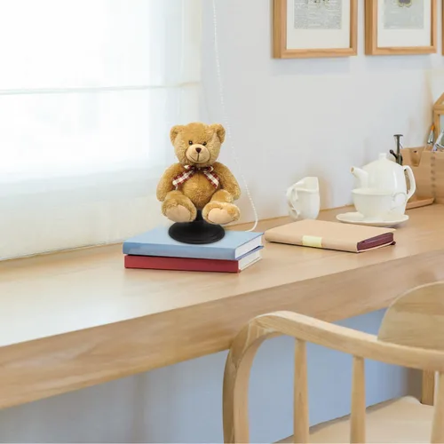 Miniatura 4 de NUOBESTY Soporte de muñeca creativo, 4 piezas, soporte de oso portátil, almacenamiento negro para muñecas, modelos de juguete, exhibición de ahorro