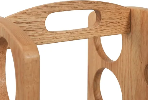 Miniatura 4 de CONSDAN Estante de vino, encimera de estantes de vino, soporte para botellas de vino de roble cultivado en Estados Unidos, soporte de soporte