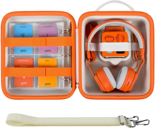 Miniatura 11 de Estuche de viaje casmilee compatible con Yoto Mini – Reproductor de audio y música para niños, bolsa portaobjetos para altavoz infantil que Blanco