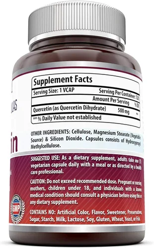 Miniatura 2 de Amazing Formulas - Quercetina 500 Mg * promueve la salud cardiovascular, mejora la respuesta antiinflamatoria e inmune, favorece el envejecimiento