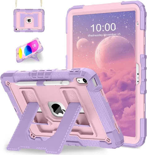 Miniatura 8 de WESOROL Funda para iPad A16 11ª Generación 11 Pulgadas (2025) iPad 10ª Generación 10.9 Pulgadas (2022), Fundas i Pad A16 Grado Militar Resistente a