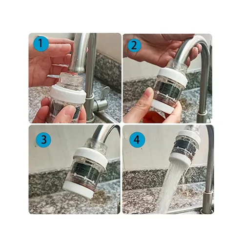 Miniatura 5 de Paquete de 3 filtros de agua para fregadero, filtro de grifo magnético, filtro de agua de grifo de cocina, filtro de purificación de agua de carbón