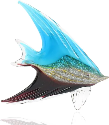 Miniatura 6 de Hophen Art - Figura de cristal de golondrina de ángel tropical soplada hecha a mano, escultura de animales marinos, decoración del hogar, estatua