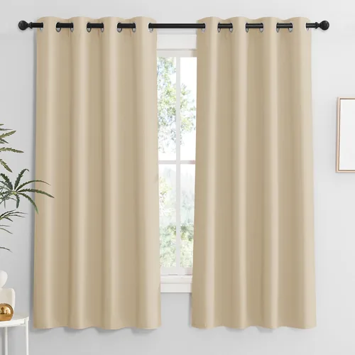 Miniatura 44 de RYB HOME Cortinas opacas de cocina de 36 pulgadas de largo, tratamiento de privacidad para ventanas pequeñas, aislamiento térmico, telón de fondo