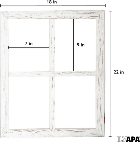 Miniatura 2 de Ilyapa - Marco de ventana para decoración de pared, diseño rústico de madera