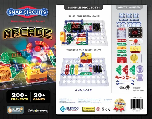 Miniatura 2 de Snap Circuits “Arcade”, Kit de exploración electrónica, actividades STEM para mayores de 8 años, manual de proyecto a todo color (SCA-200)