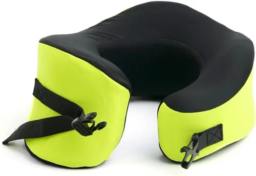 Miniatura 26 de C CUSHION LAB Almohada de viaje, galardonado diseño ergonómico patentado para mentón y cuello, almohada de espuma viscoelástica para el cuello
