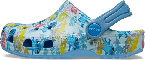 Miniatura 8 de Crocs Zuecos clásicos de puntada para niños, acetato de vinilo de etileno, diseño de punta redonda, correa de talón pivotante Puntadas/Floral
