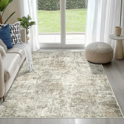 Miniatura 78 de 5x7 Area Rugs for Living Room Rug Washable: Abstract Rug for Dining Room Bedroom Carpet Non Slip 5 by 7 Indoor Modern Nursery Home Office Beige