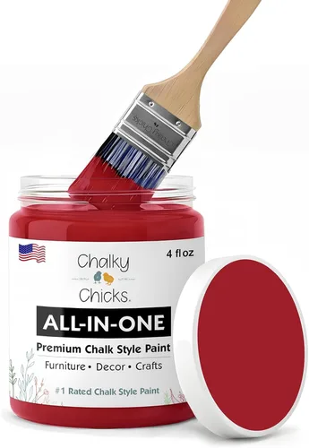 Miniatura 152 de Chalky Chicks - Pintura mate a la tiza, no requiere lijado, 4 onzas líquidas, color gris oscuro (Gun Metal Gray), para muebles, pintura sin Gris