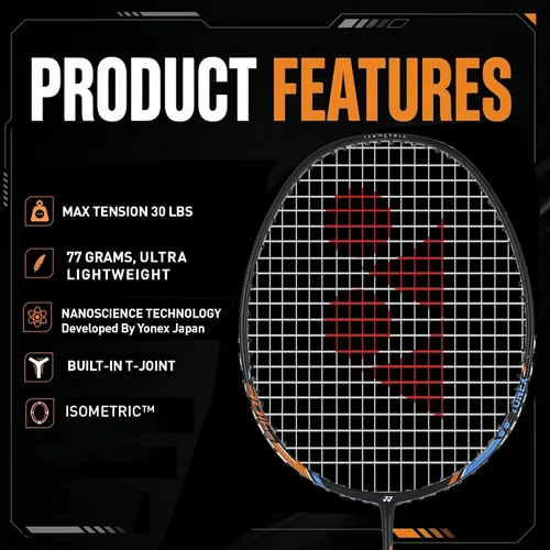 Miniatura 5 de YONEX Nanoray 10F Hi-Flex - Raqueta de bádminton preencordada