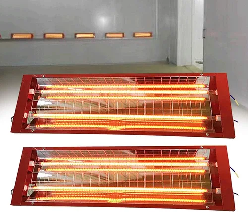 Xuthusman 2 unids 2KW Spray Baking Booth Infrarrojos Pintura Curado Lámpara Tubo Cabina Hornear Lámpara de Fibra de Carbono Auto Calefacción Luz