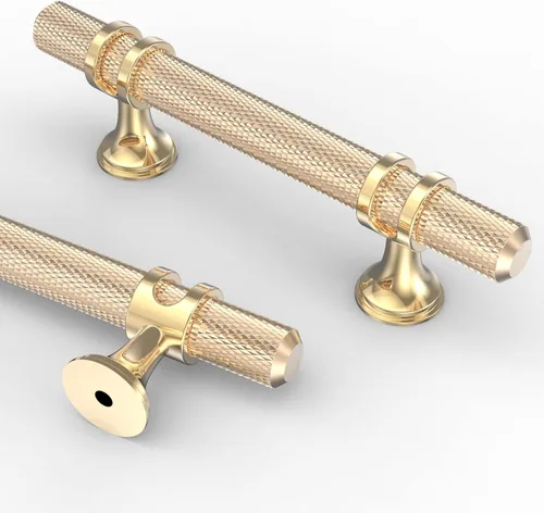Miniatura 29 de Asidrama - Paquete de 10 manijas para gabinete de cocina de 3 pulgadas (76mm) de color negro mate y bronce champán, tiradores para gabinete