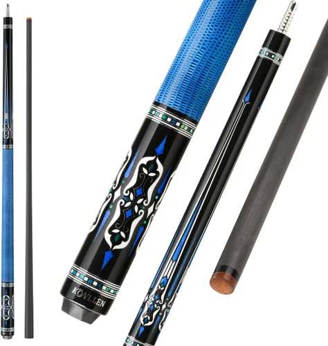 Miniatura 23 de KONLLEN Carbon Fiber Pool Cue Stick 58-inch Professional Pool Sticks for Adults Full Carbon Technology Low Deflection Pool Cue Billiard Cues with