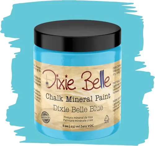 Miniatura 242 de Dixie Belle Paint Company - Pintura con acabado de tiza para muebles, color negro (Caviar), 1 galón, 128 fl oz, pintura mineral color rosa intenso