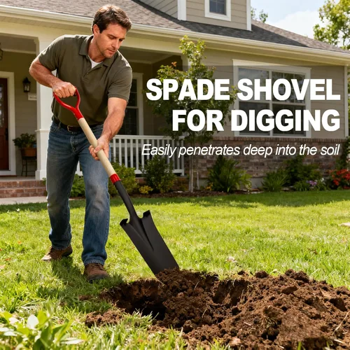 Miniatura 2 de Nohovu Pala para Excavar, Pala Resistente con Mango en D, Pala de Zanja para Jardinería, 45 Pulgadas