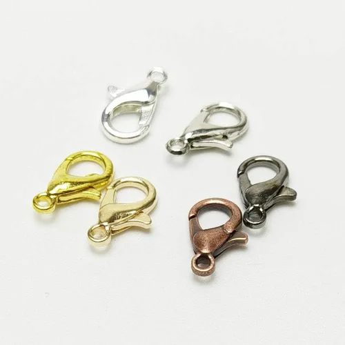 Miniatura 2 de Libiline 1 caja de 300 piezas surtidas de 6 colores de aleación de zinc para joyería, collares, pulseras, sin níquel (mezcla, 0.394 x 0.236 in)