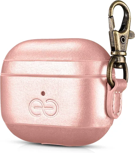 Miniatura 10 de Dreem Om - Funda para estuche con clip para llavero compatible con AirPods 1 y 2, funda de cuero vegano para Airpods para hombres y mujeres, Negro