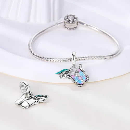 Miniatura 95 de Hapour Dijes de plata de ley 925 para pulseras, collar, joyería europea, colgante de cuentas para mujeres y madres