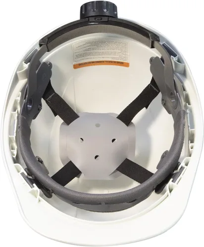 Miniatura 4 de JORESTECH Casco de Seguridad Duro Naranja de HDPE Estilo Gorra Casco con Suspensión de Trinquete Ajustable de 4 Puntos para Trabajo, Hogar y Blanco