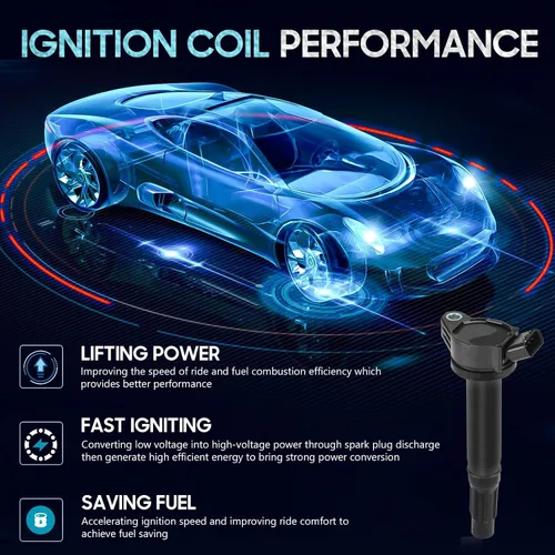 Miniatura 2 de Paquete de 6 bobinas de encendido con 6 bujías de iridio compatibles con Toyota Avalon Camry Highlander RAV4 Sienna Venza Lexus IS350 ES350 RX450h