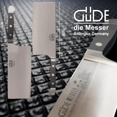 Miniatura 2 de Güde Alpha Series Cuchillo de carnicero forjado/afilado a mano, 7 pulgadas y 10 onzas, acero endurecido en hielo, fabricado en Solingen, Alemania