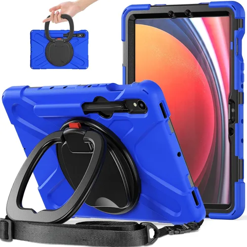 Miniatura 106 de 360 Rotation Case for Galaxy Tab ActivePro/Tab Active4 Pro/Active 5 Pro 10.1" Sturdy Cover Rotate Ring Stand Shoulder Carrying Strap Hand Strap