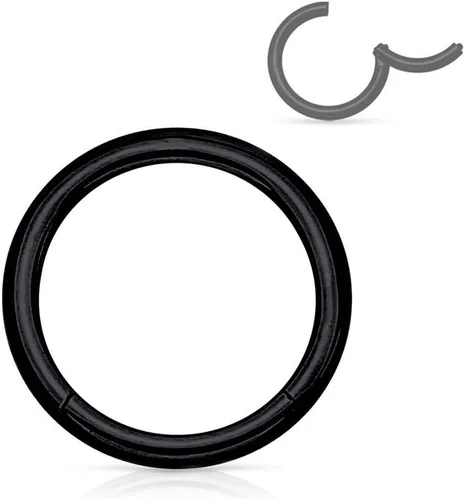 Miniatura 53 de Forbidden Body Jewelry - Piercing para la nariz de acero quirúrgico 316L con bisagra, 14G, 16G, 18G, diámetro de 15/64, 5/16, 25/64, 15/32 pulgadas