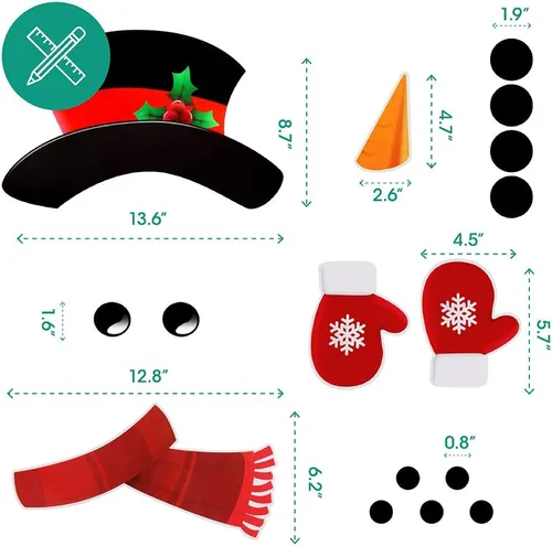 Miniatura 3 de D-FantiX Juego de 16 imanes de Navidad para refrigerador, diseño de muñeco de nieve, bonitos y divertidos imanes para refrigerador, decoraciones