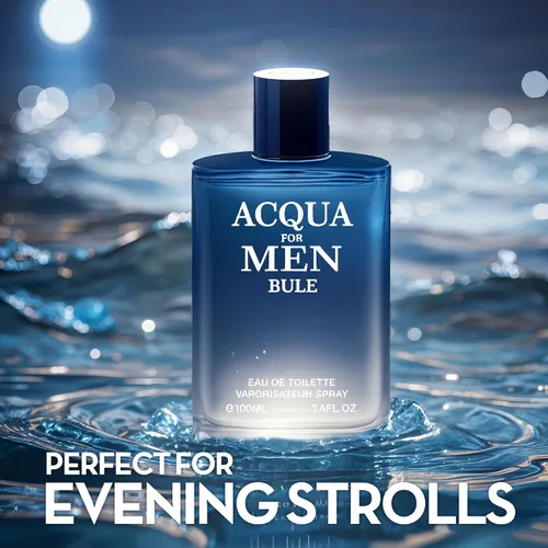 Miniatura 2 de Acqua for Blue Colonia para Hombres 3.4 Fl Oz Eau De Toilette en Aerosol Colonia Masculina de Larga Duración con Notas de Mandarina, Lavanda, Madera