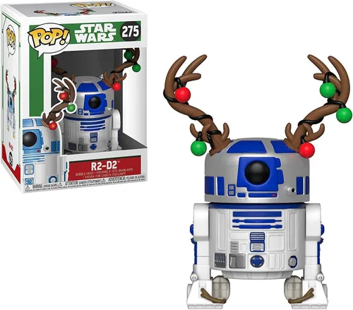Miniatura 5 de Funko Star Wars: Holiday - R2-D2 con Antlers Pop! Figura de vinilo (con funda protectora compatible con caja Pop Box)