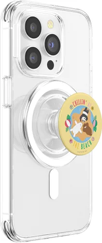 Miniatura 3 de We Bare Bears Chillin' At The Beach Grizz Panda Ice PopSockets MagSafe PopGrip para iPhone