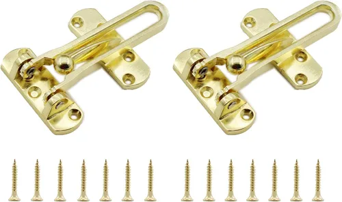 2 cerraduras de puerta de barra oscilante, cerradura superior para puerta delantera, cerrojo de puerta de acero inoxidable, cerradura de puerta de