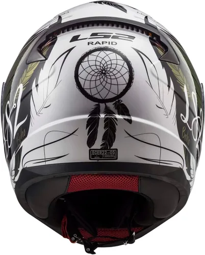 Miniatura 4 de LS2 Cascos Rapid II Casco integral para motocicleta (Dreamcatcher Camaleón/Blanco - XS)
