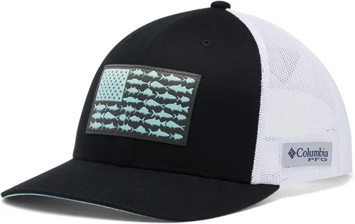 Miniatura 1039 de Columbia - Gorra de malla con bandera con árboles unisex para adultos, corona alta