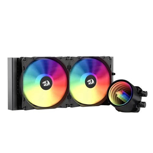 Redragon HL240 ARGB Sistema de refrigeración líquida, enfriador de agua de CPU con radiador de alta eficiencia de 3300 RPM, 20 dBA silencioso,