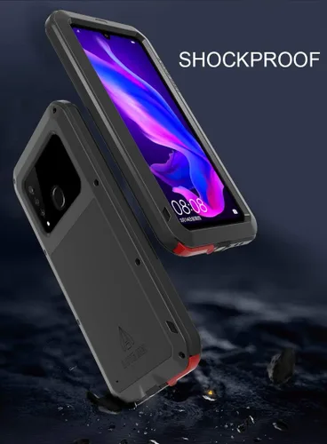 Miniatura 2 de Funda para Huawei P30 Lite, Armor Tank Aluminio Metal Gorilla Glass a prueba de golpes Militar resistente Funda protectora rígida para Huawei P30