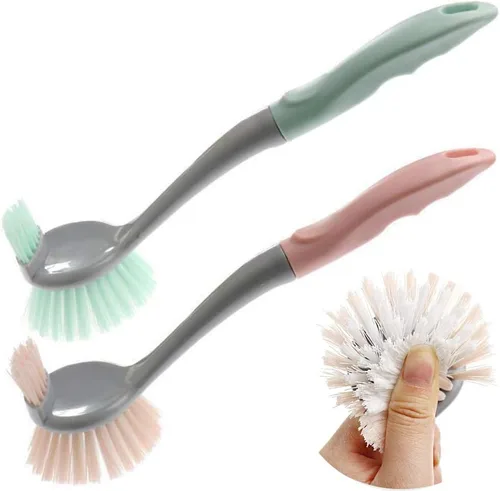Miniatura 9 de Cepillos para fregar platos, utensilios de cocina y cepillo para verduras con cerdas duraderas, cepillo de platos de 2 caras para fregadero, cocina