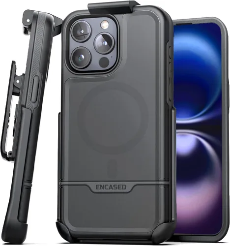 Miniatura 21 de ENCASED Funda para cinturón con clip para iPhone 11 (2019 Rebel Armor) Funda protectora resistente de cuerpo completo con soporte (Negro)