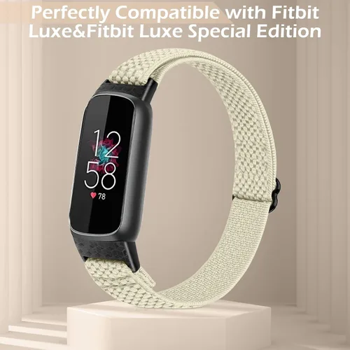 Miniatura 2 de TumpCez Bandas elásticas de nailon compatibles con correas Fitbit Luxe para mujeres y hombres, elásticas, ajustables, transpirables, cómodas