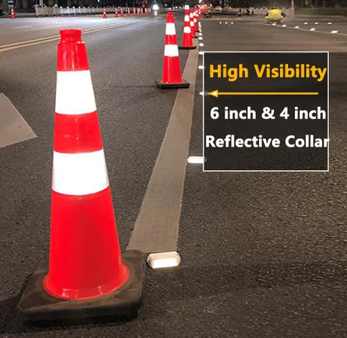 Miniatura 6 de (Paquete de 8) BESEA Conos de Seguridad de Tráfico de 28 pulgadas Naranja Conos de Estacionamiento de Carretera Cono de Construcción de Servicio