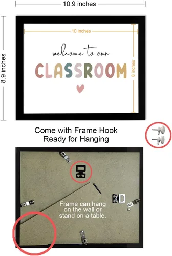 Miniatura 7 de OFlyDesigns Bienvenido a Nuestro Aula Decoración Boho para el Aula, Arte de Pared Arcoíris, Regalo para Maestros, Arte de Pared para Escuela